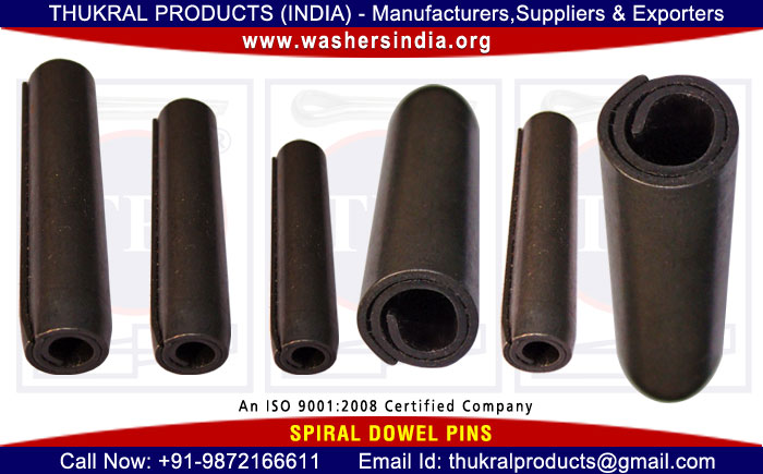 spiral dowel pins manufacturers exporters suppliers distributors in India Punjab Ludhiana